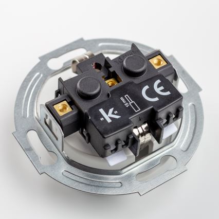 Kliklap - Ретро домашна розетка с рамка SCHUKO 230V/16A снежнобяла