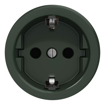 Kliklap - Ретро домашна SCHUKO розетка без рамка, 230 V/16 A, зелена