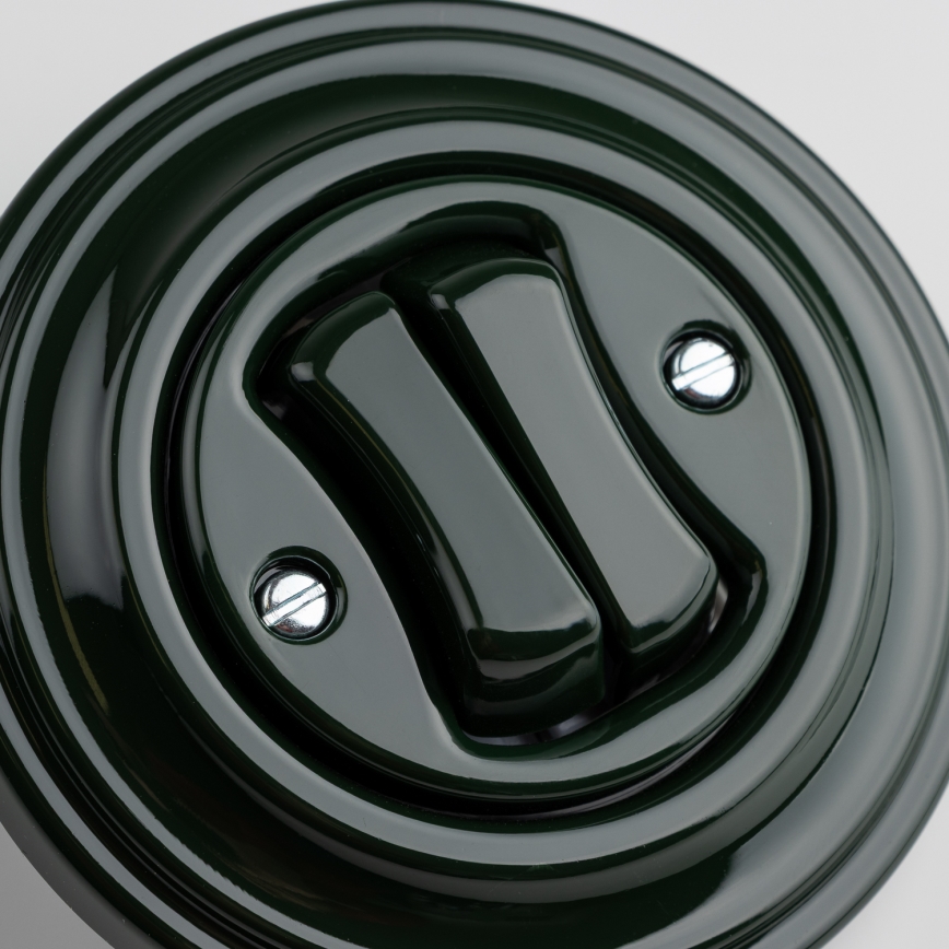 Kliklap - Ретро двоен бутон с рамка в зелено