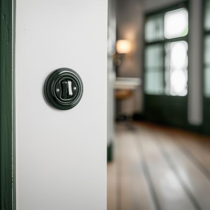 Kliklap - Ретро двоен бутон с рамка в зелено