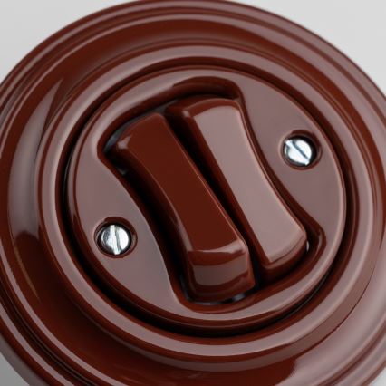 Kliklap - Ретро двоен бутон с кафява рамка