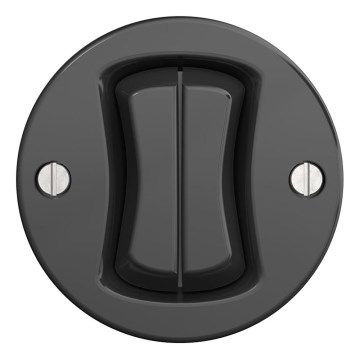 Kliklap - Ретро двойно стълбищно ключе без рамка № 6+6 антрацит