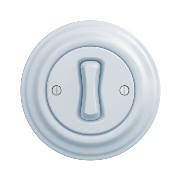 Kliklap - ретро еднополюсен ключ с рамка № 1, син