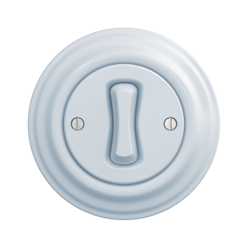 Kliklap - ретро еднополюсен ключ с рамка № 1, син