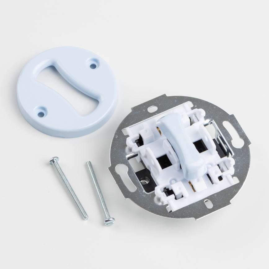 Kliklap - ретро еднополюсен ключ с рамка № 1, син