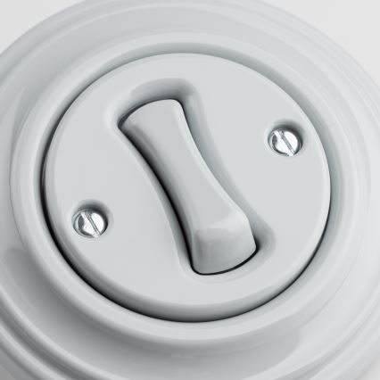 Kliklap - Ретро еднополюсен ключ с рамка №1 сив