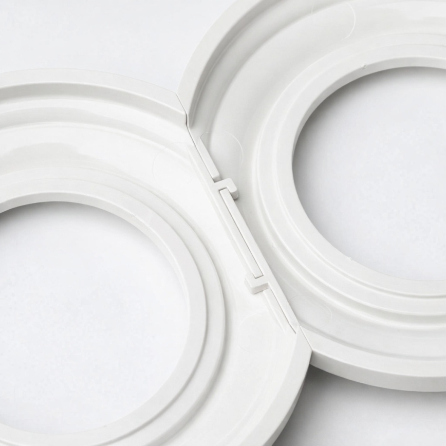 Kliklap - Ретро еднополюсен ключ № 1 и розетка 230V с рамка в снежнобял цвят