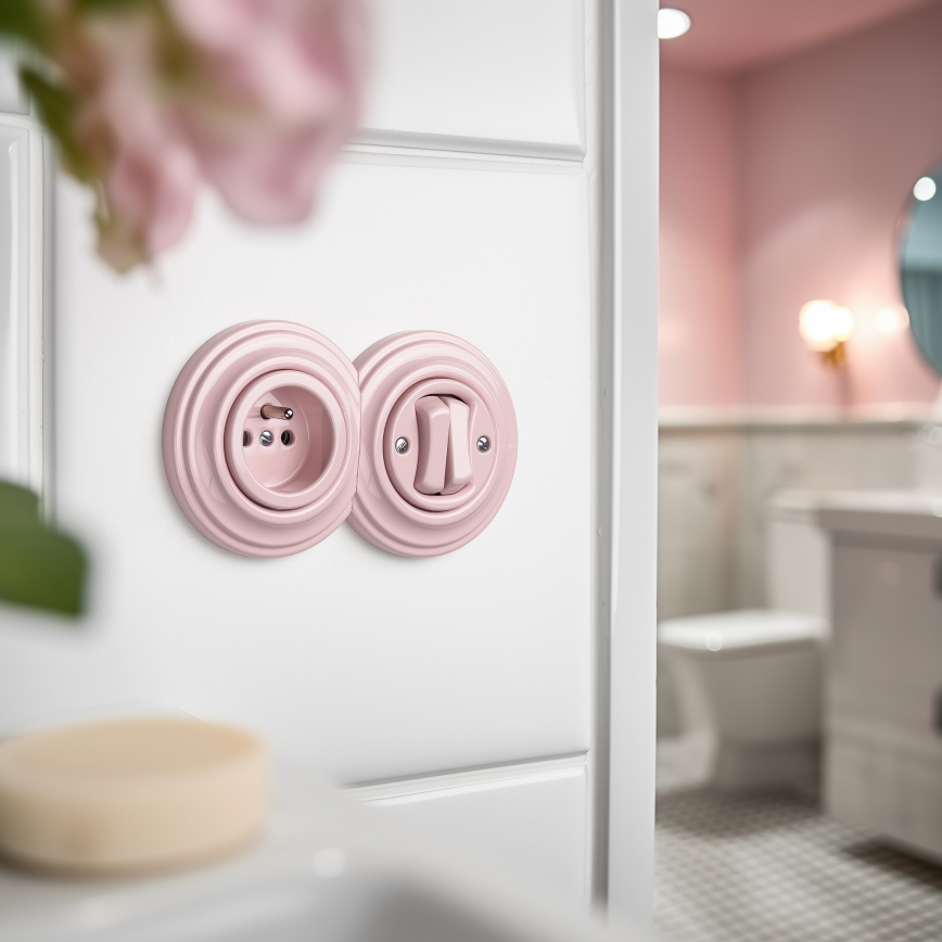 Kliklap - Ретро рамка крайна старо-розова