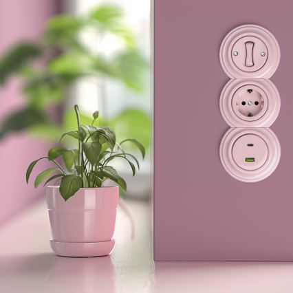 Kliklap - Ретро рамка крайна старо-розова