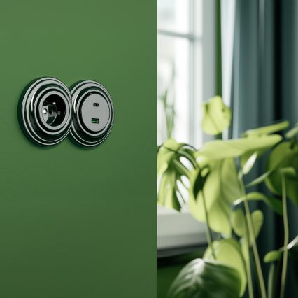 Kliklap - ретро рамка, крайно зелена