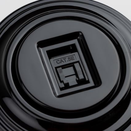 Kliklap - Ретро розетка за данни с черна рамка