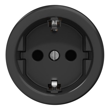 Kliklap - Ретро розетка за дома без рамка SCHUKO 230V/16A черна