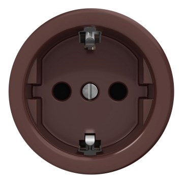 Kliklap - Ретро розетка за дома без рамка SCHUKO 230V/16A, кафява
