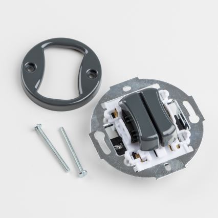 Kliklap - Ретро серийен включвател с рамка № 5 антрацит