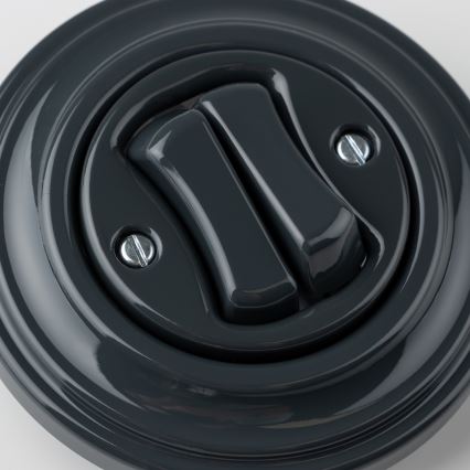 Kliklap - Ретро серийен включвател с рамка № 5 антрацит