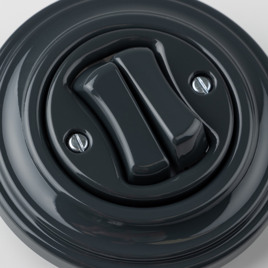 Kliklap - Ретро серийен включвател с рамка № 5 антрацит