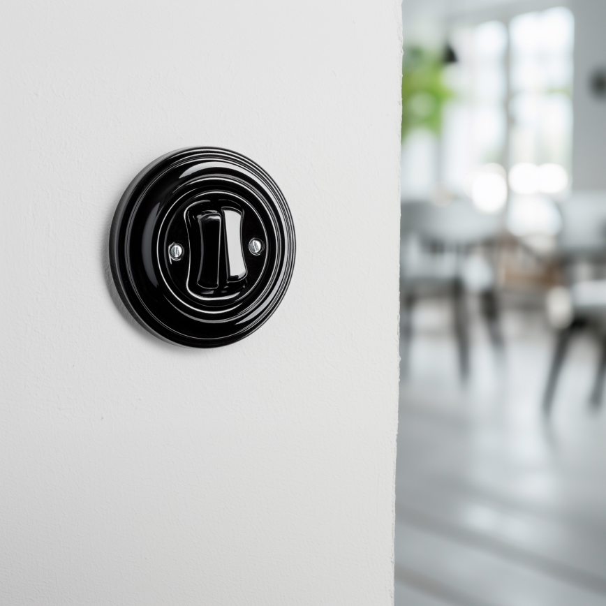 Kliklap - Ретро серийен ключ с рамка №5, черен