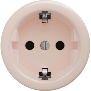 Kliklap - ретро стенен контакт без рамка SCHUKO 230V/16A, пепелно розово