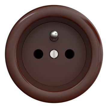 Kliklap - Ретро стенна розетка без рамка 230V кафява
