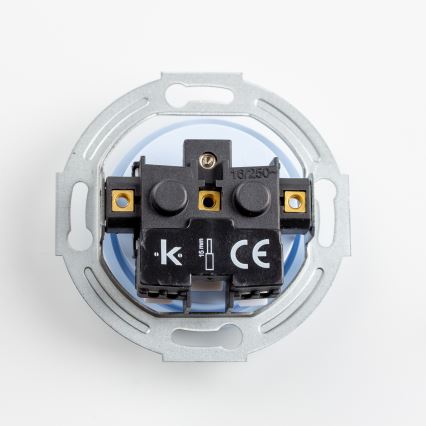 Kliklap - Ретро стенна розетка с рамка 230 V, синя