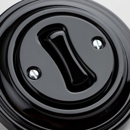 Kliklap - Ретро стълбищен ключ с рамка бр. 6 черен