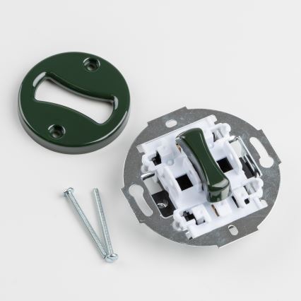 Kliklap - Ретро стълбищен ключ с рамка № 6, зелен