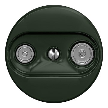 Kliklap - Ретро телевизионна и радио контактна розетка (крайна) без рамка, зелена