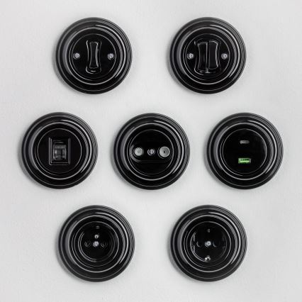 Kliklap - Ретро USB изход A+C с черна рамка