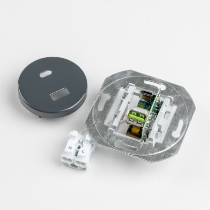 Kliklap - Ретро USB порт A+C с рамка в антрацит
