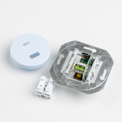 Kliklap - Ретро USB розетка A+C с рамка в синьо