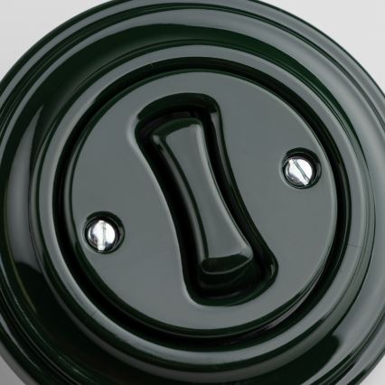 Kliklap - Ретро кръстов превключвател с рамка № 7, зелен