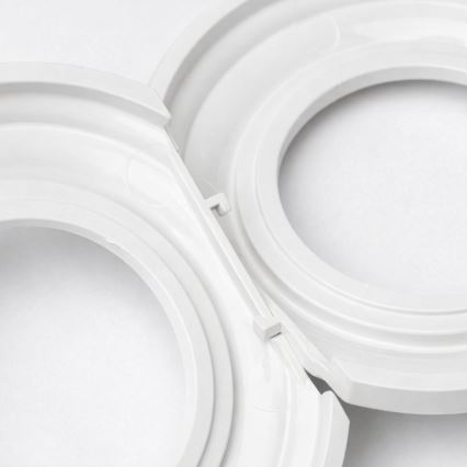 Kliklap - Тройна ретро битова розетка SCHUKO с рамка, 230V, снежнобяла