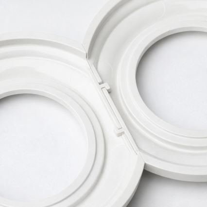 Kliklap - Тройна ретро битова розетка SCHUKO с рамка, 230V, снежнобяла