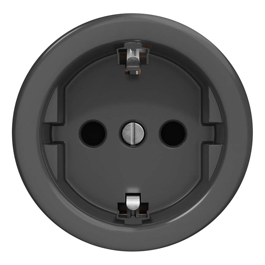 Kliklap - Винтидж домашен контакт без рамка SCHUKO 230V/16A антрацит