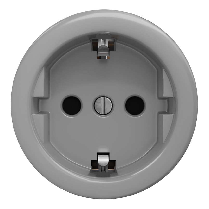 Kliklap - Винтидж домашен контакт без рамка SCHUKO 230V/16A сив