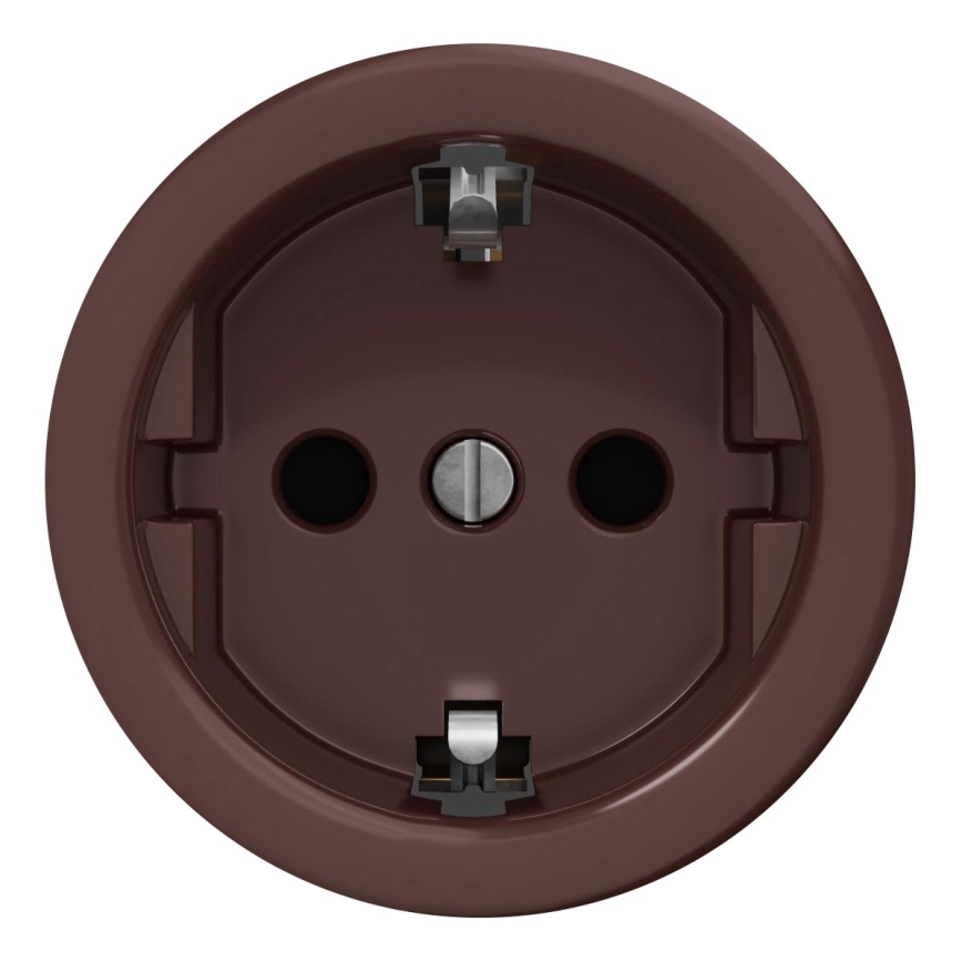 Kliklap - Винтидж домашен контакт без рамка SCHUKO 230V/16A кафяв