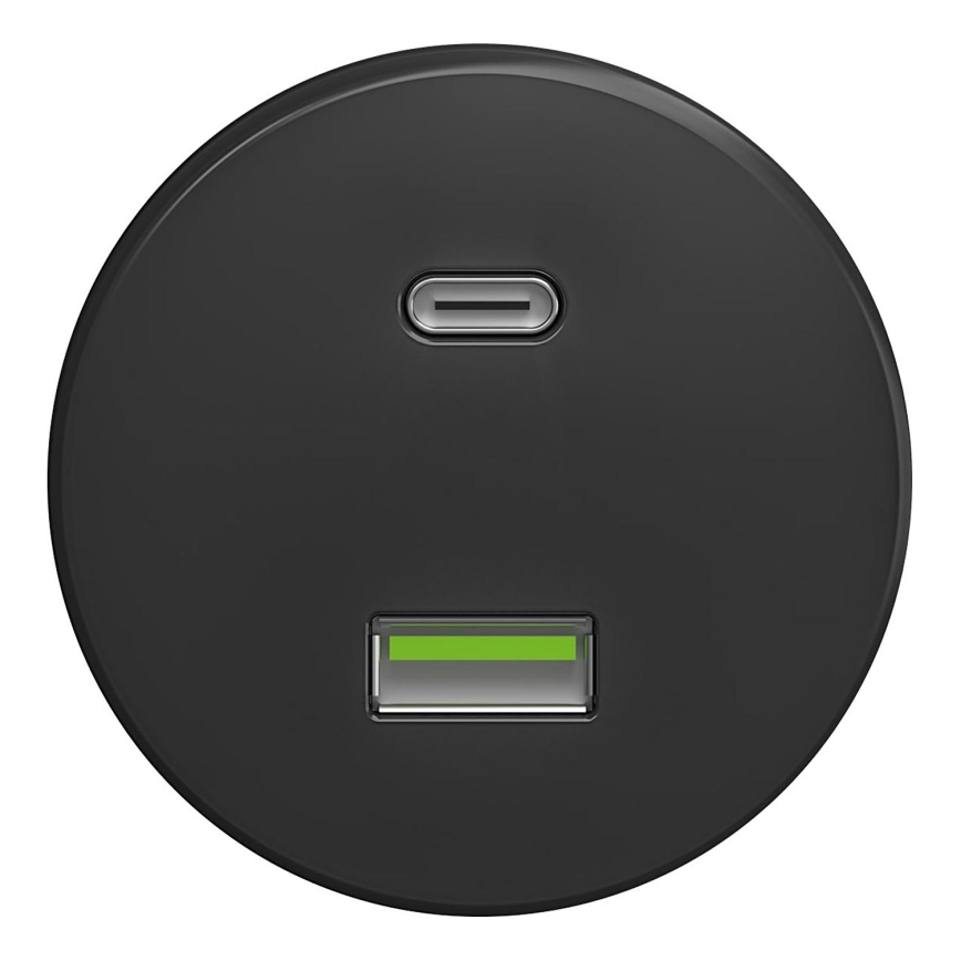 Kliklap - Винтидж USB контакт A+C без рамка антрацит