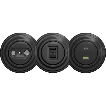 Kliklap - Винтидж USB контакт A+C без рамка антрацит