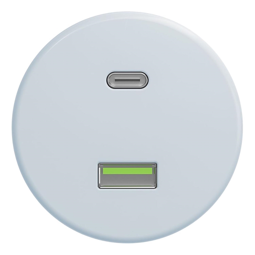 Kliklap - Винтидж USB контакт A+C без рамка син