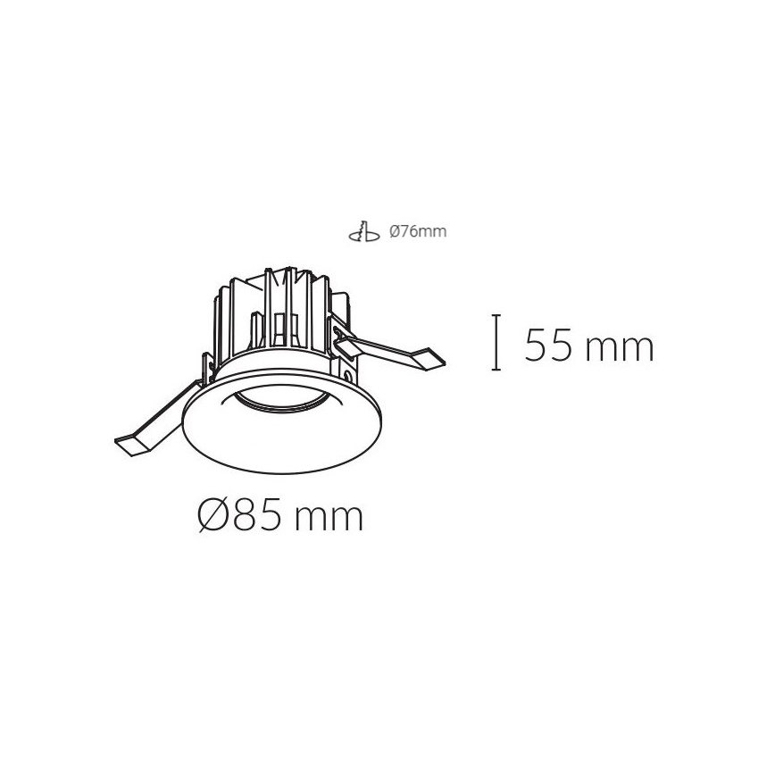 Kohl Lighting - LED Луничка за баня LUXO LED/12W/230V IP65