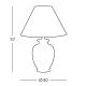 Kolarz 0014.74.7 - Настолна лампа BORDEAUX 1xE27/100W/230V