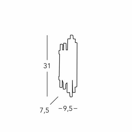 Kolarz 0342.62S.5 - Аплик ONTARIO 2xE14/40W/230V 31 см лъскав хром