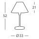 Kolarz 264.70.4 - Настолна лампа HILTON 1xE27/60W/230V
