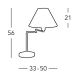 Kolarz 264.71.6 - Настолна лампа HILTON 1xE27/60W/230V