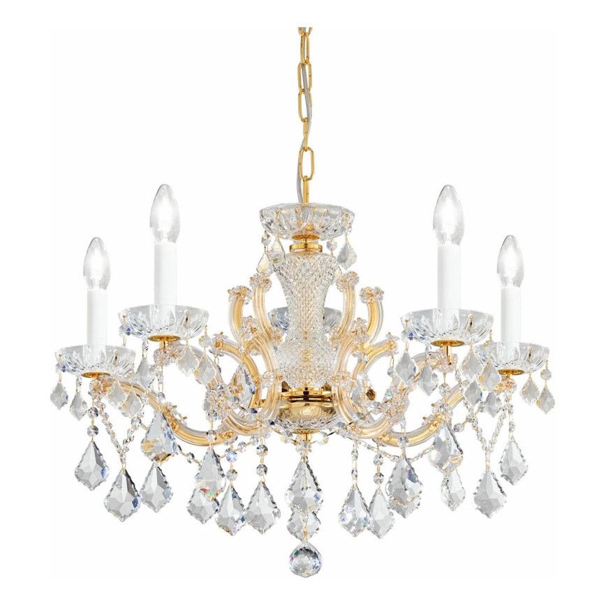 Kolarz 3149.85.3.KoT - Кристален пендел MARIA LOUISE 5xE14/40W/230V 24K златист