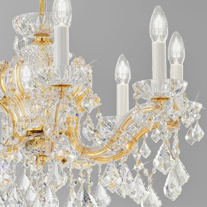 Kolarz 3149.88.3.KoT - Кристален полилей на верига MARIA LOUISE 8xE14/40W/230V 24K злато