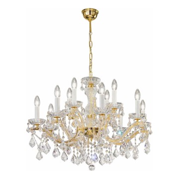Kolarz 3149.88+4.3.KoT - Кристален полилей на верига MARIA LOUISE 12xE14/40W/230V 24K злато