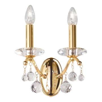 Kolarz 3234.62.3.KoT - Кристална стенна лампа CARMEN 2xE14/60W/230V, с 24K златно покритие