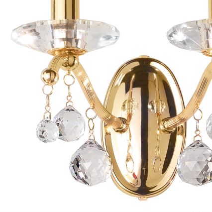 Kolarz 3234.62.3.KoT - Кристална стенна лампа CARMEN 2xE14/60W/230V, с 24K златно покритие