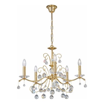 Kolarz 3234.85.3.KoT - Кристален полилей на верига CARMEN 5xE14/60W/230V 24K злато